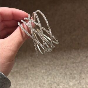 Elegant Silver Bangle Set